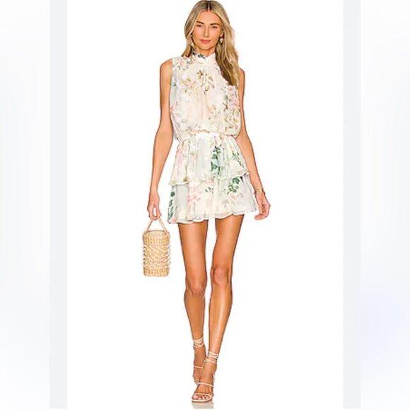 Yumi Kim Dresses & Skirts - Yumi Kim KISS ME Dress in Honeymoon Ivory Floral Tiered Ruffle Skirt Dress
